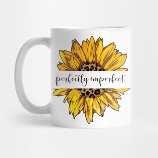 Perfectly Imperfect Sunflower with Leopard Print Mug